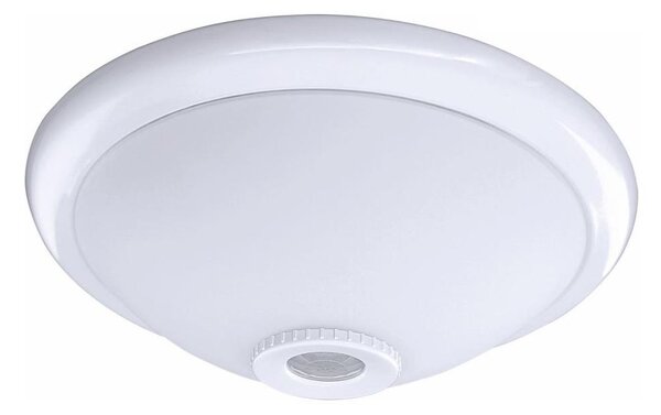 Плафон с датчик за движение MANA 2xE27/40W/230V Ø 30 см бял