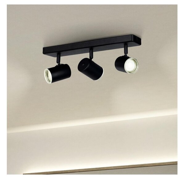 Eglo 901966 - Точково осветително тяло за баня CONSUMA 3xGU10/5W/230V IP44 черно