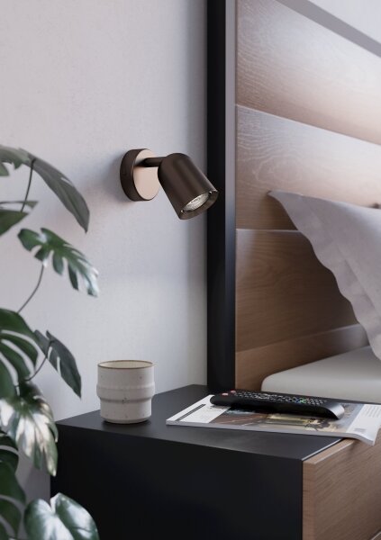 Eglo 901948 - стенно точково осветително тяло CAMALDOLI 1xGU10/5W/230V в бронзов цвят