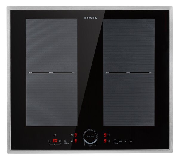 Klarstein Delicatessa 60 Prime, индукционен плот, 4 зони, 7000W, таймер, черен