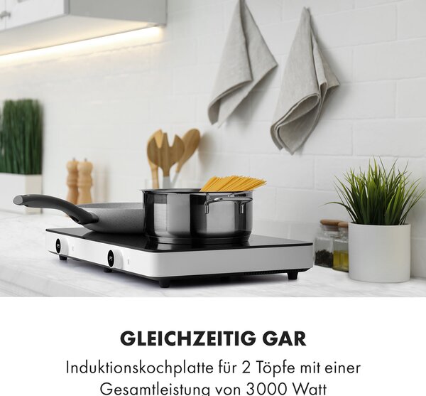 Klarstein FutureChef, двоен индукционен плот, 3000 W, 2 плота