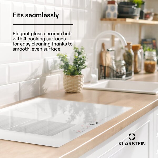 Klarstein Delicatessa 70 Hybrid, вграден индукционен плот, 4 зони, 7000 W, стъклокерамика