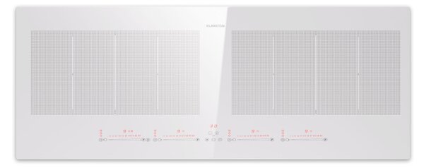 Klarstein Masterzone 90 Slim Flex, индукционен плот, макс. 7200 W, вграден, 4 зони, 2 гъвкави зони, технология ThermoBoost, Smart Flex