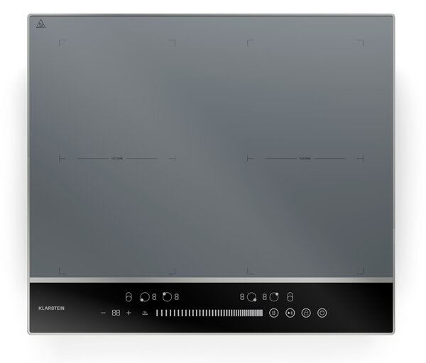 Klarstein DualTone Flex индукционен плот, Flex Zone, LED дисплей, Управление с плъзгачи, 7200 W