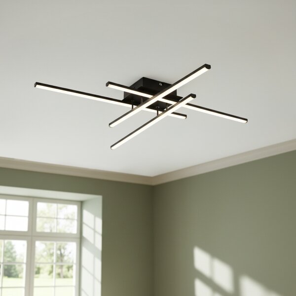 Brilagi - LED таванно осветително тяло STRIPES LED/37W/230V черно