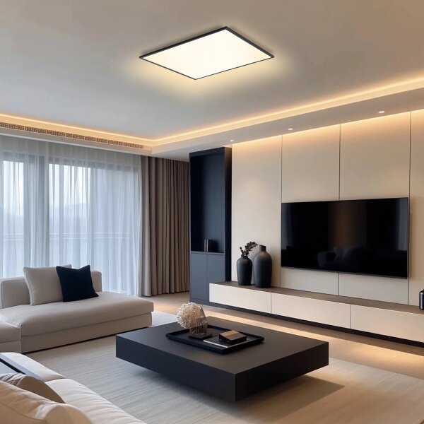 Brilagi - LED Плафониера SLIMFRAME LED/58W/230V 60x60 см черен