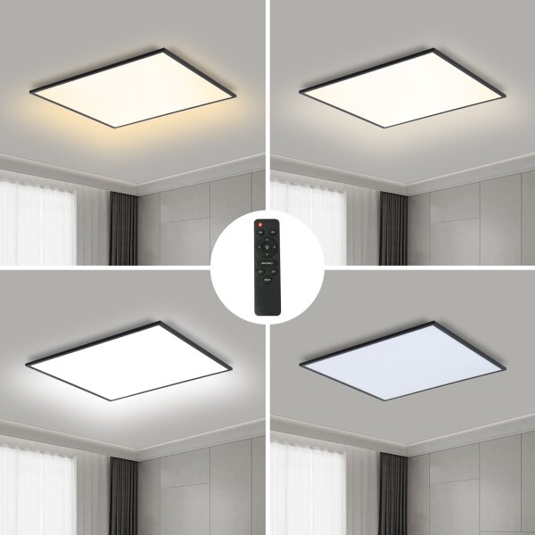 BRILAGI - Димируемо LED осветително тяло SLIMFRAME LED/58W/230V 60x60 см черно + дистанционно управление