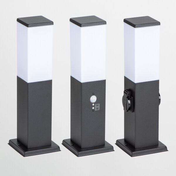 Brilagi - Външна лампа със сензор за движение NOVA 1xE27/15W/230V 40 cm IP44 черна