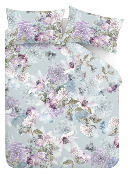 Светлосиньо единично спално бельо 135x200 cm Floral Serenity – RHS