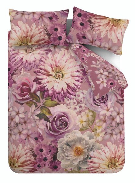Розово единично спално бельо 135x200 cm Rosemoor Floral – RHS
