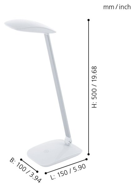 Eglo 95695 - Димируема LED настолна лампа CAJERO LED/4,5W/12V/230V