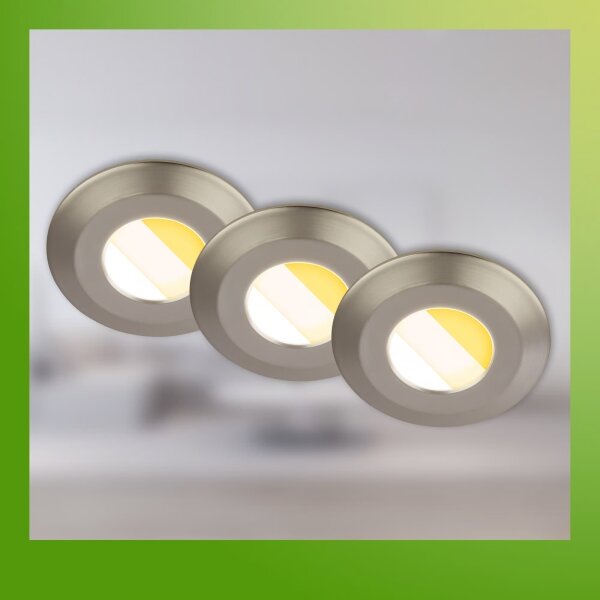 Briloner 7588032-КОМПЛЕКТ 3xLED таванно осветително тяло за баня KLIRA LED/4,9W/230V IP44 хром