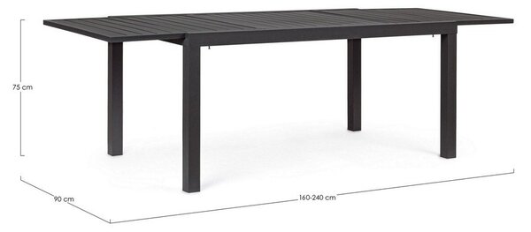 Алуминиева градинска маса за хранене 90x160 cm Hilde – Bizzotto