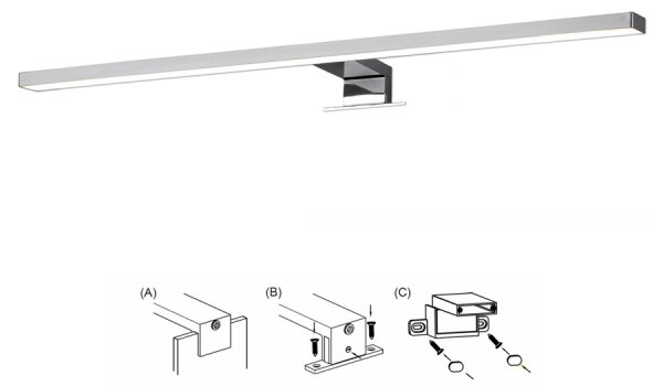 Top Light GILA LED XL - LED Лампа за огледало в баня LED/8W/230V IP44