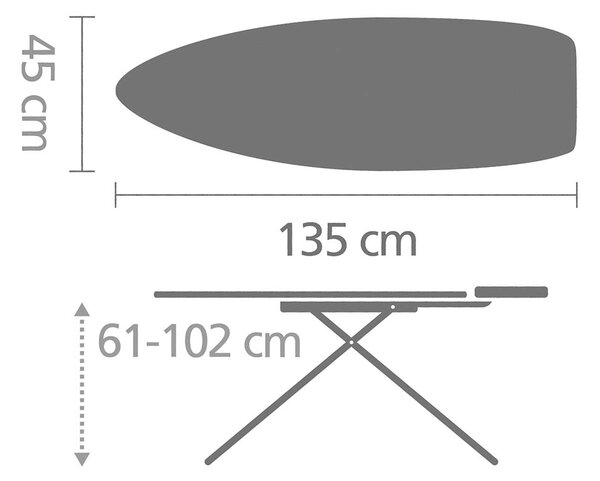 TITAN МАСА ЗА ГЛАДЕНЕ D 135/45СМ TITAN