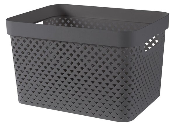 Тъмносива пластмасова кутия за съхранение 35,5x26x22 cm Pure – Curver