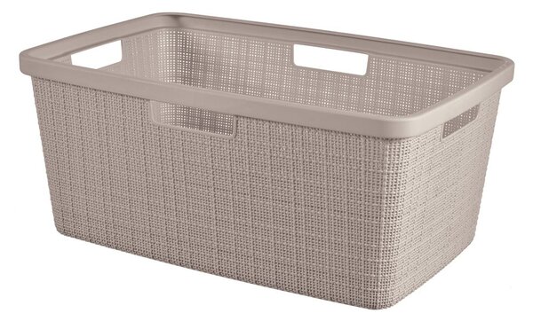 Кафяво-сив пластмасов кош за пране 46 l Jute – Curver