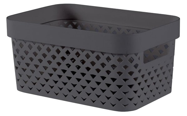 Тъмносива пластмасова кутия за съхранение 26x17,5x12 cm Pure – Curver