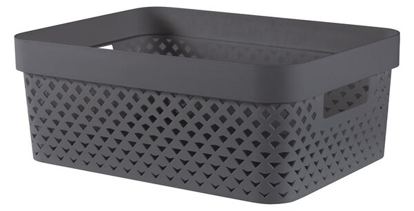 Тъмносива пластмасова кутия за съхранение 36x27x14 cm Pure – Curver