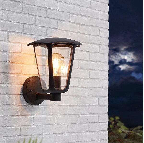Eglo 98119 - Екстериорна Стенна лампа MONREALE 1xE27/60W/230V черна IP44