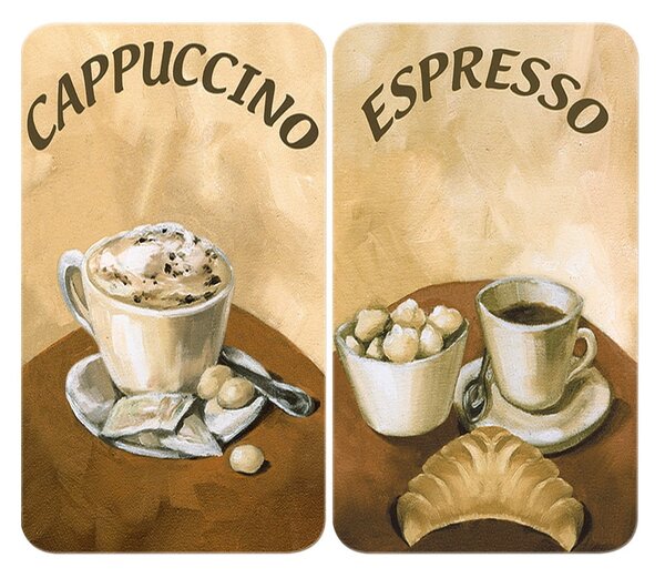 Комплект от 2 стъклени капака за готварска печка Coffee - Wenko