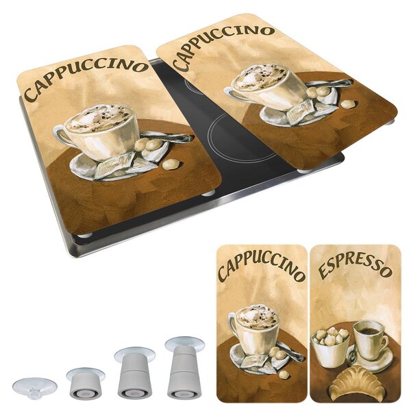 Комплект от 2 стъклени капака за готварска печка Coffee - Wenko