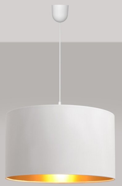 Висящ полилей ALBA 1xE27/15W/230V Ø 45 cм бял/златист