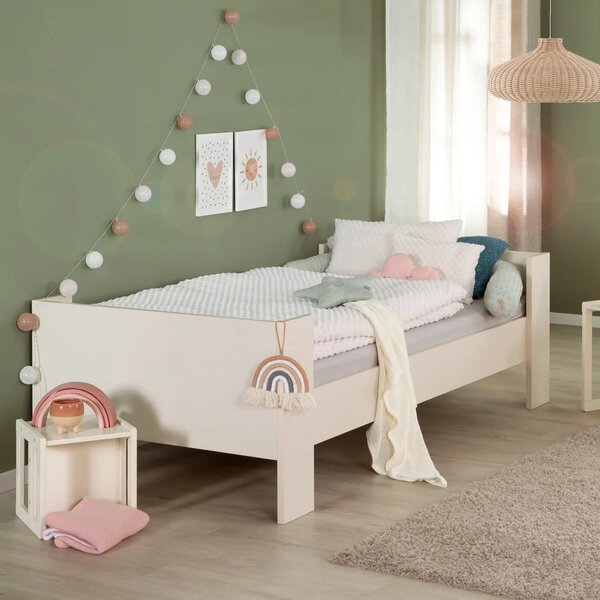 Бежово детско легло 90x200 cm с място за съхранение без ламелно дъно Kids – Roba
