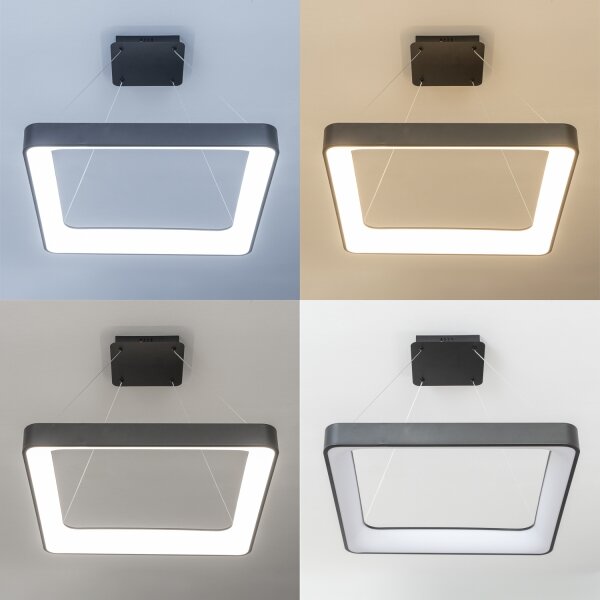 Brilagi - димируем LED полилей на кабел FALCON II LED/125W/230V 60x60 cm черен + с дистанционно управление