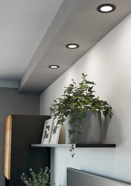 Eglo 901386 - Вградено таванно LED осветително тяло FUEVA LED/3,7 W/230 V Ø 8,8 см черно