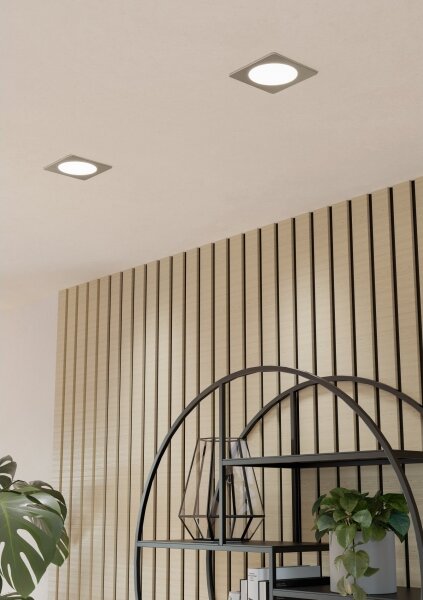 Eglo 901408 - LED Вградено таванно осветително тяло FUEVA LED/6,3W/230V 11,9x11,9 cm хром