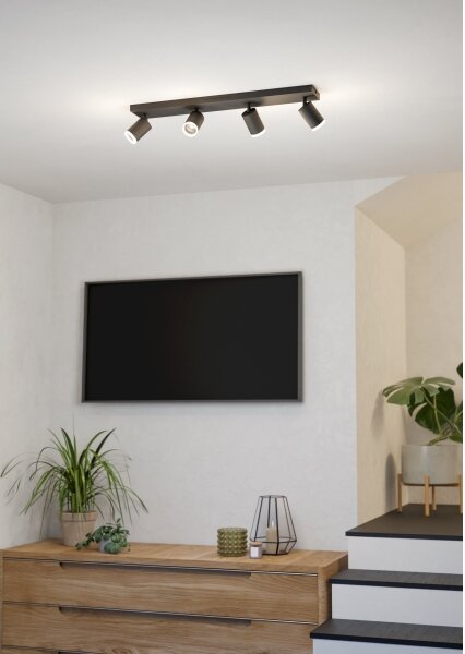Eglo 901942 - LED RGBW димируемо точково осветително тяло MELITELLO-Z 4xLED/3,7W/230V черно