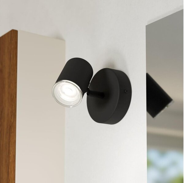 Eglo 901964- Стенен точков аплик за баня CONSUMA 1xGU10/5W/230V IP44 черен