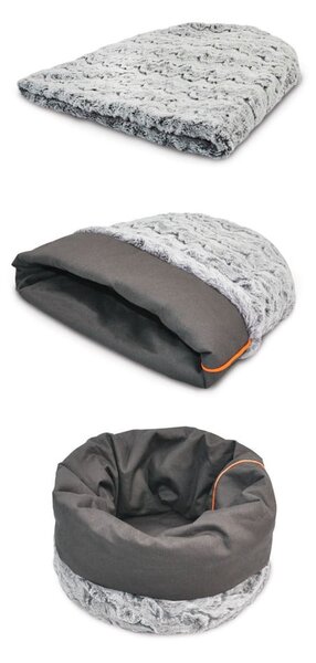 Сиво легло за домашни любимци за всички любимци ø 33 cm Snuggle Bed 3in1 Husky Grey S – P.L.A.Y