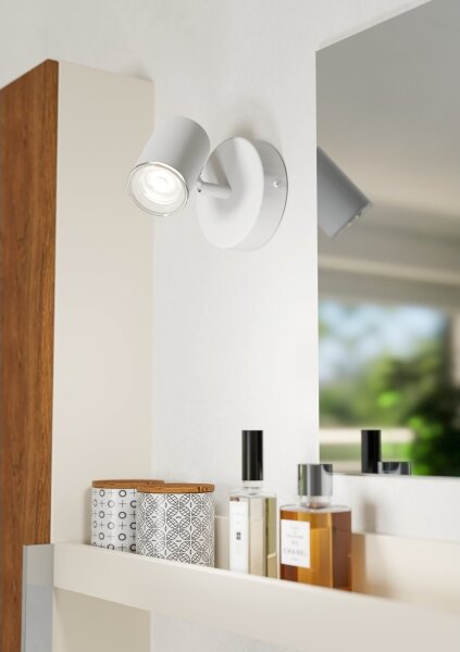 Eglo 901961 - Стенно точково осветително тяло за баня CONSUMA 1xGU10/5W/230V IP44 бяло
