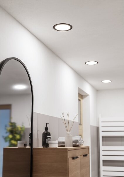 Eglo 901414-LED Вградено осветително тяло за баня FUEVA LED/10,5W/230V Ø 16,8 см IP44 черно