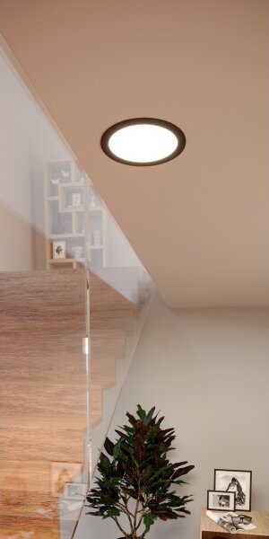 Eglo 901427-LED RGBW Вградено таванно осветително тяло за баня FUEVA-Z LED/9,5W/230V 16,8cm IP44 черно