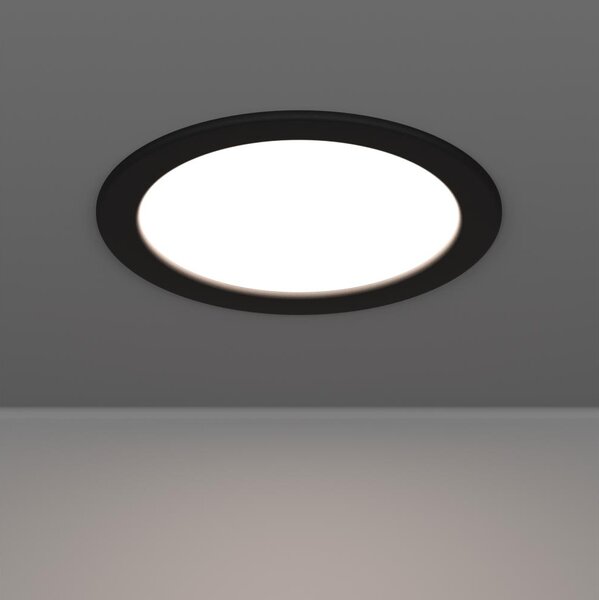 Eglo 901414-LED Вградено осветително тяло за баня FUEVA LED/10,5W/230V Ø 16,8 см IP44 черно