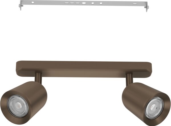 Eglo 901949 - Точково осветително тяло CAMALDOLI 2xGU10/10W/230V, бронзово
