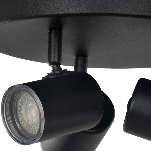 Eglo 901965 - Точково осветително тяло за баня CONSUMA, 3x GU10 / 5W / 230V, IP44, черно
