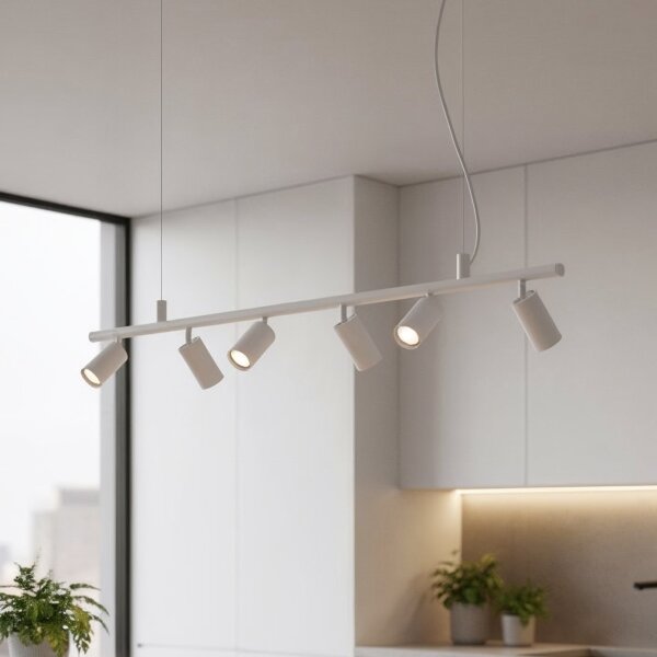 Ideal Lux - LED Пендел DYNAMITE 6xGU10/7W/230V CRI 90 бял