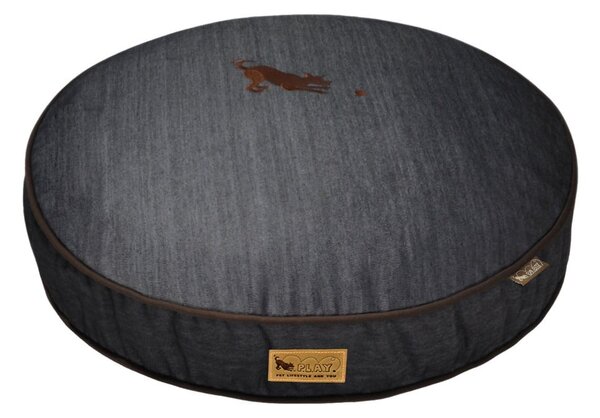 Тъмносиньо легло за домашни любимци за куче 65,5x70 cm Round Bed Denim Medieval Blue / Dark Chocolate S – P.L.A.Y