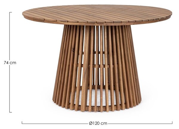 Кръгла градинска маса за хранене от масивна акация ø 120 cm Rodano – Bizzotto