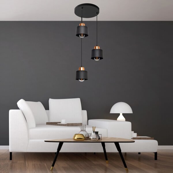 Полилей на въже EDISON 3xE27/15W/230V