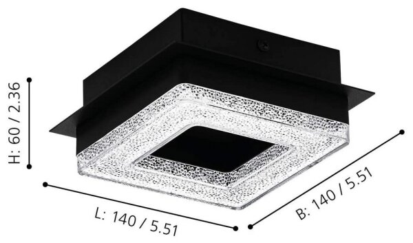 Eglo 99324 - LED Лампа за таван FRADELO 4xLED/4W/230V