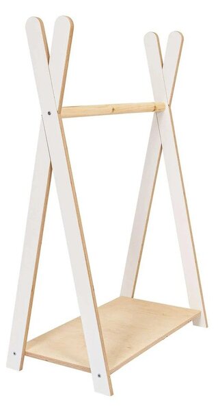 Бяла/в естествен цвят детска закачалка от декор от бор 60x97 cm Montessori – Meowbaby