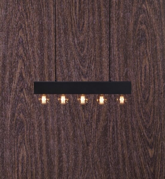 Markslöjd 107037 - Полилей на верижка COUTURE 5xE27/40W/230V черна