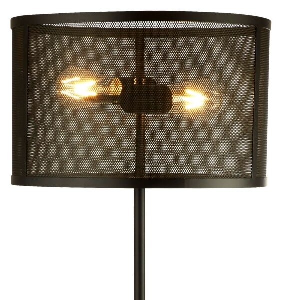 Searchlight EU2832-2BK - Подова лампа FISHNET 2xE27/60W/230V черна
