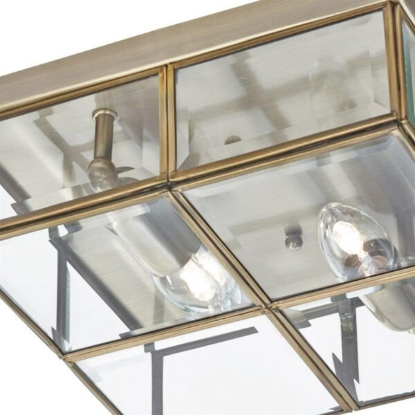 Searchlight 6769-26AB - Лампа FLUSH 2xE14/40W/230V месинг
