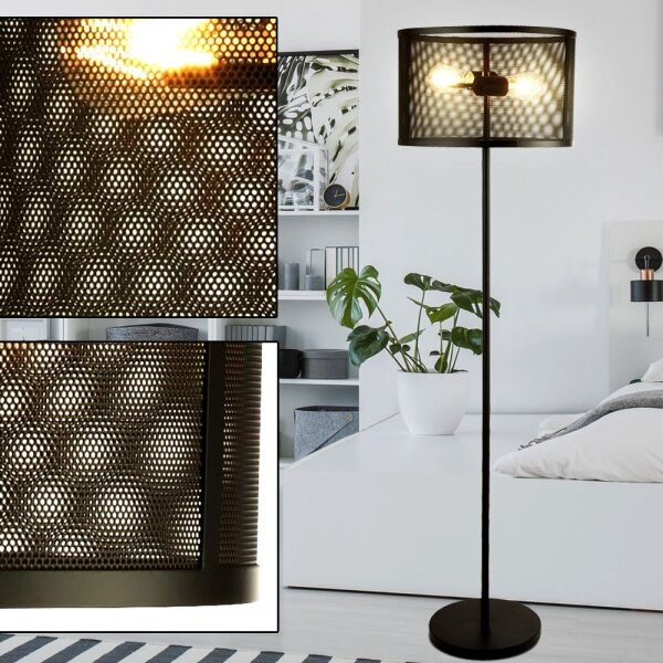 Searchlight EU2832-2BK - Подова лампа FISHNET 2xE27/60W/230V черна